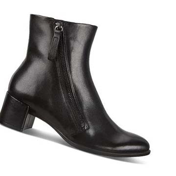 Ecco Shape 35 Block Zippered Ankle Pensko Dame Svarte | NO 106AHK